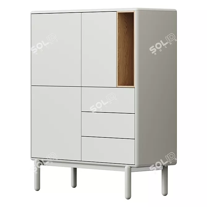 Teulat Corvo Auxiliar Cabinet: Colorful Design 3D model image 6