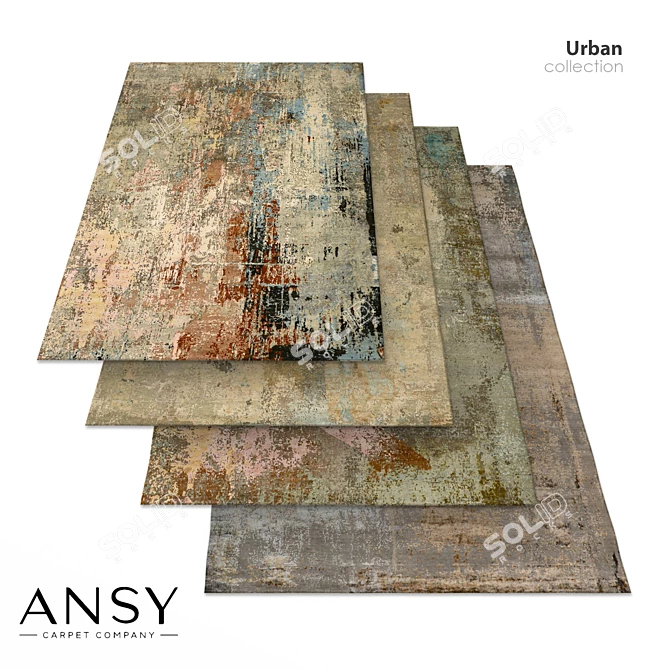 ANSY Urban Collection Wool-Silk Carpets 3D model image 1