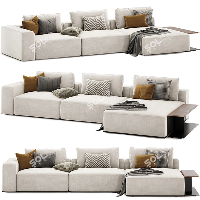 Westside Modular Sofa - Sleek and Versatile 3D model image 1