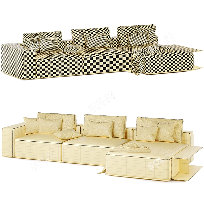 Westside Modular Sofa - Sleek and Versatile 3D model image 3