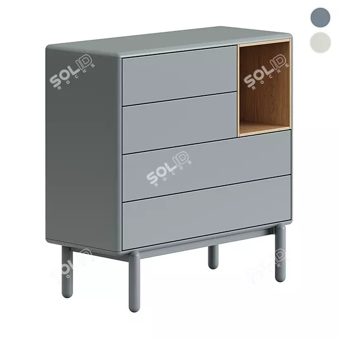 Teulat Corvo Chest Cabinet 3D Model 3D model image 1