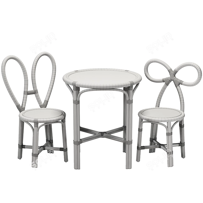 Poppie Toys Kids Table Set 3D model image 4