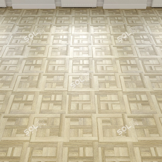 Wood Floor 3D Model Kit 3D model image 3