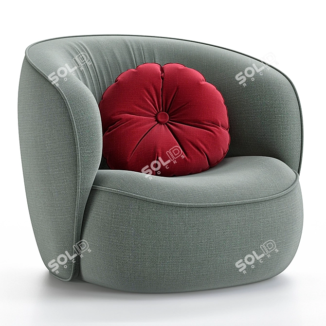 Modern Ovata Lounge Chair 3D 3D model image 2