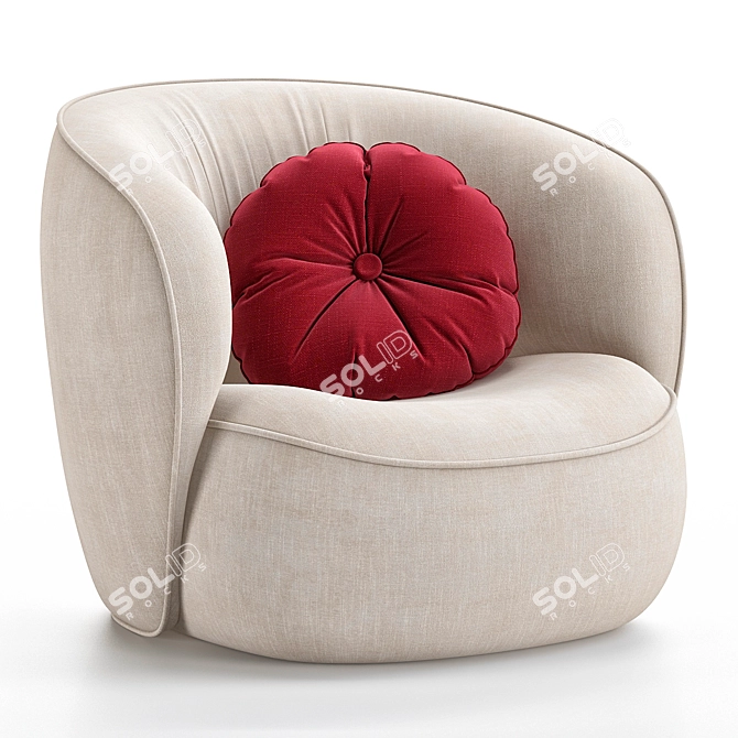 Modern Ovata Lounge Chair 3D 3D model image 3