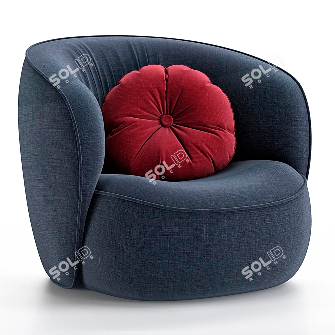 Modern Ovata Lounge Chair 3D 3D model image 4