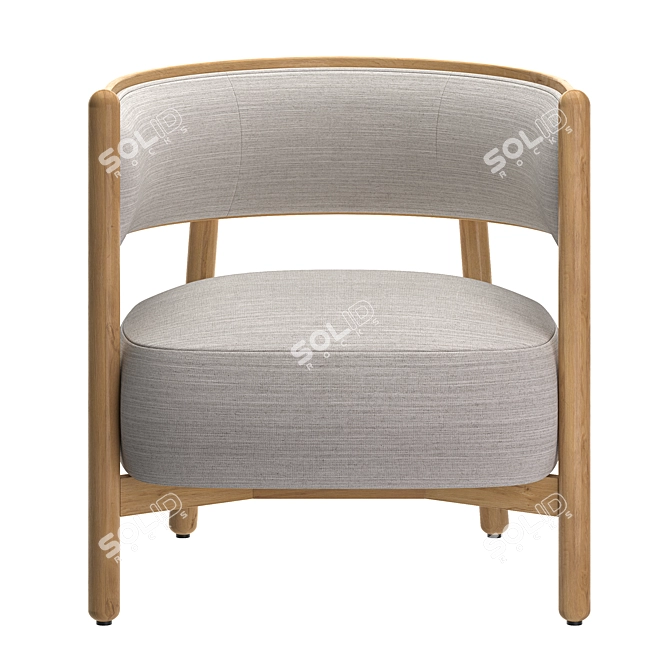 Natesse Armchair Scandinavian Style 3D model image 2