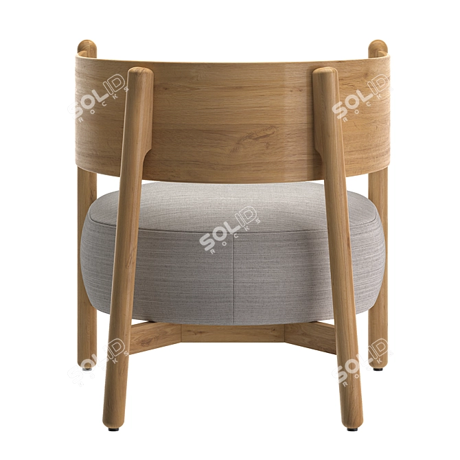 Natesse Armchair Scandinavian Style 3D model image 3