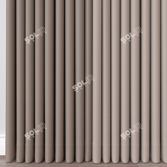 Elegant Curtain 3D Model Assets 3D model image 4