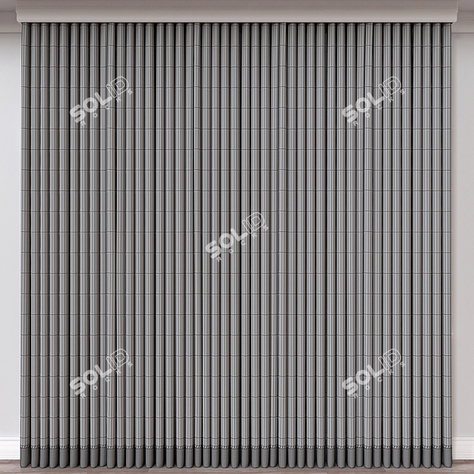 Elegant Curtain 3D Model Assets 3D model image 2