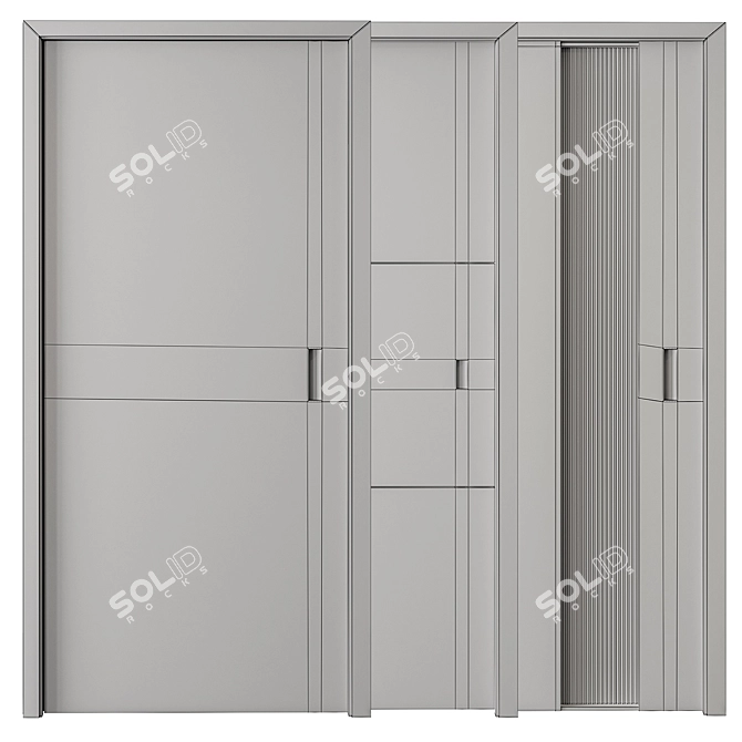 Translation from Russian: Набор дверей 58

 Elegant Doors Set 58  3D model image 6