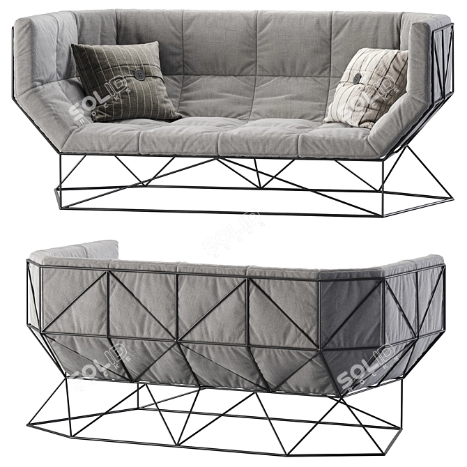 Modern FOXHOLE Sofa Design 3D model image 2