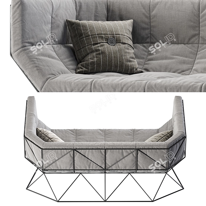Modern FOXHOLE Sofa Design 3D model image 3