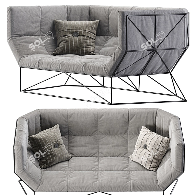 Modern FOXHOLE Sofa Design 3D model image 4