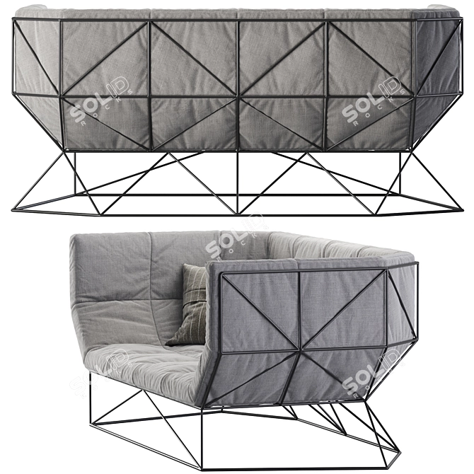 Modern FOXHOLE Sofa Design 3D model image 6