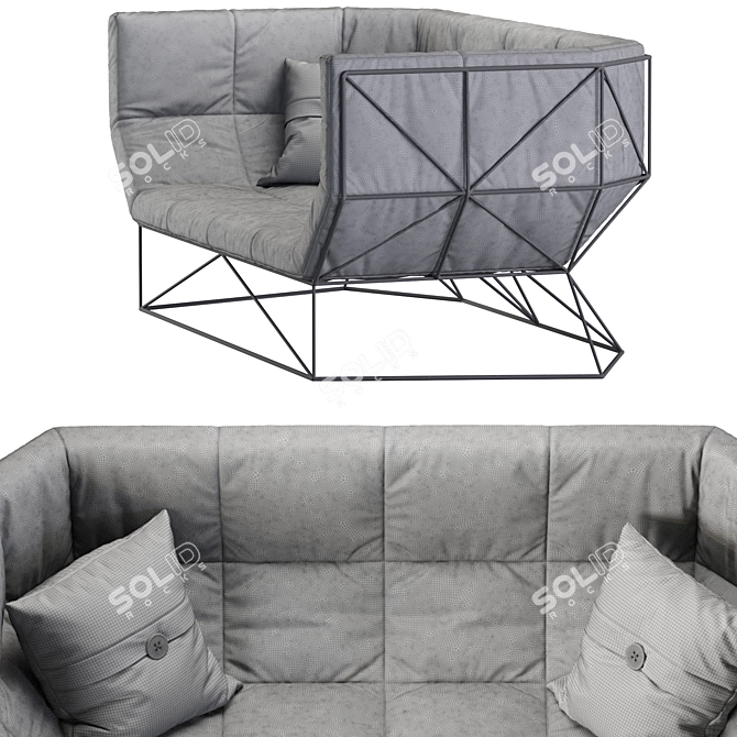 Modern FOXHOLE Sofa Design 3D model image 7