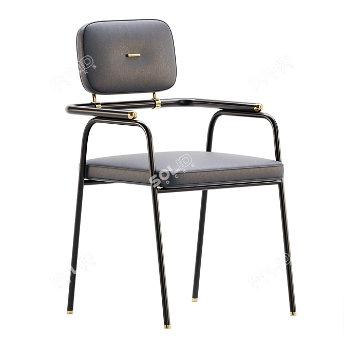 Elegant BERGMAN Dining Chair 3D model image 2