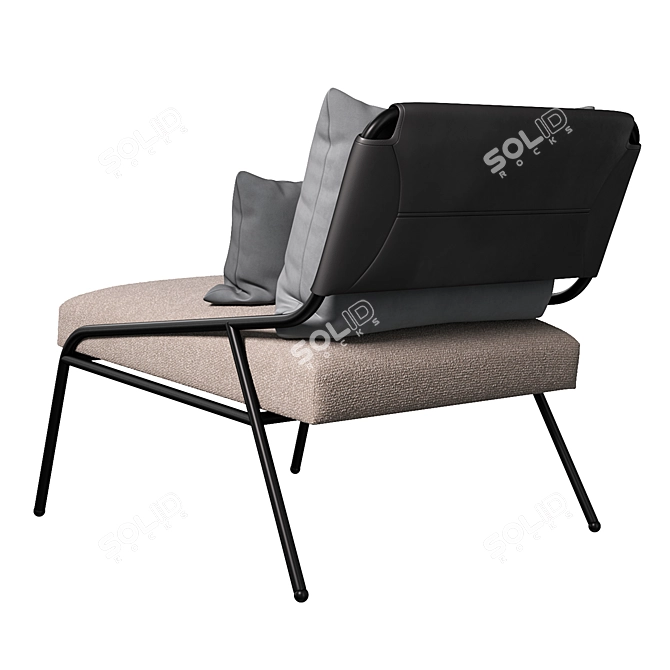 Contemporary Meridiani Zoe Chair 3D model image 2