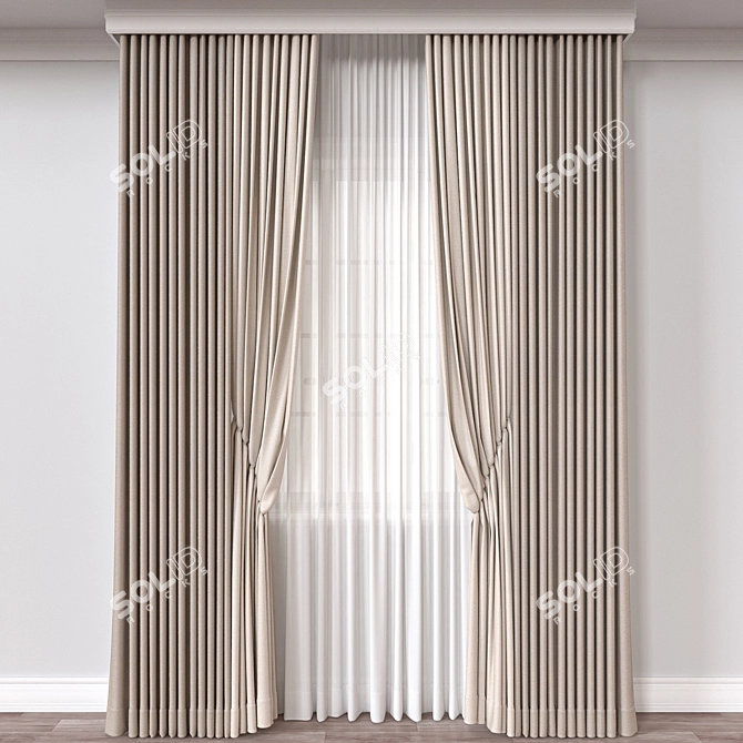 Multifunctional Curtain 3D Model 3D model image 1