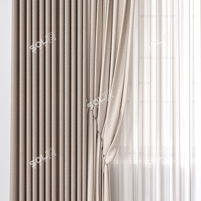 Multifunctional Curtain 3D Model 3D model image 2