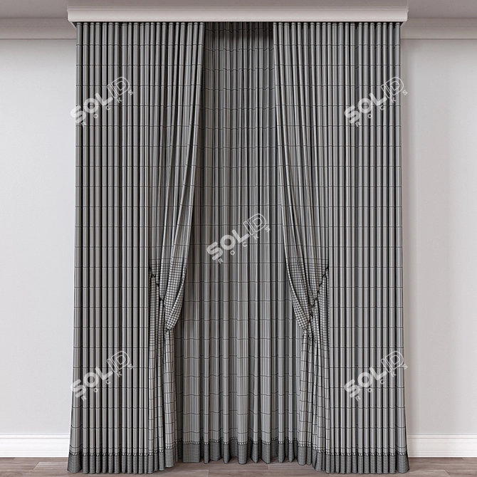 Multifunctional Curtain 3D Model 3D model image 4