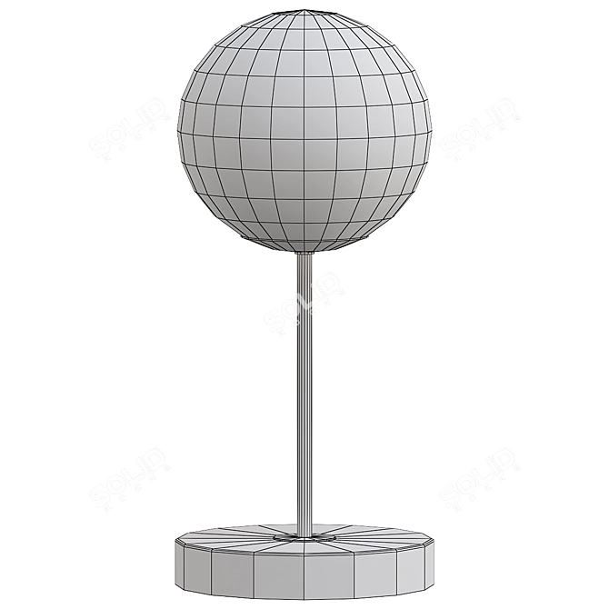 Modern Sphere Table Lamp Design 3D model image 2