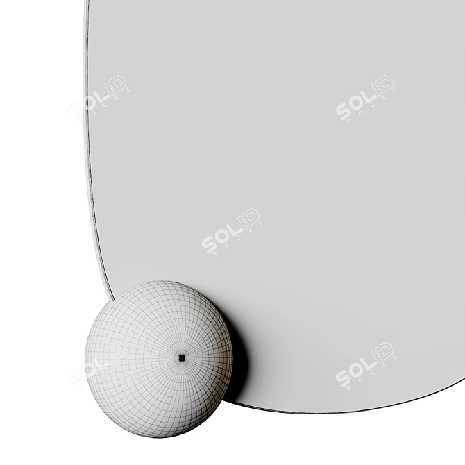 Abstract Pine Sphere Floor Mirror 3D model image 5