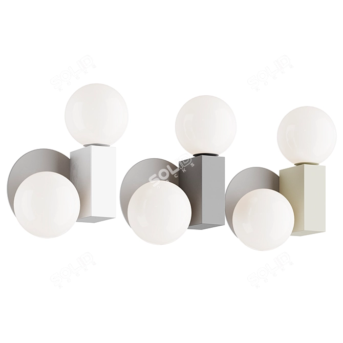  Volumes Wall Lamp 3D model image 2