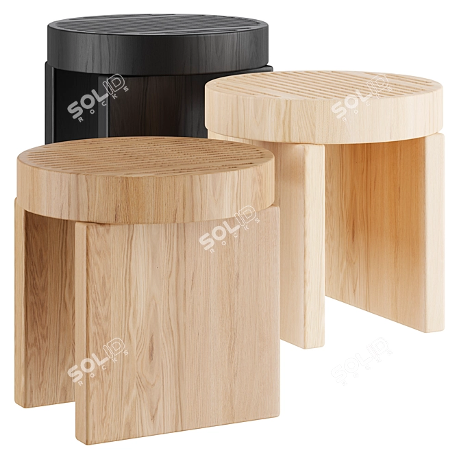 Title: Modern Rillos Side Table 3D model image 1