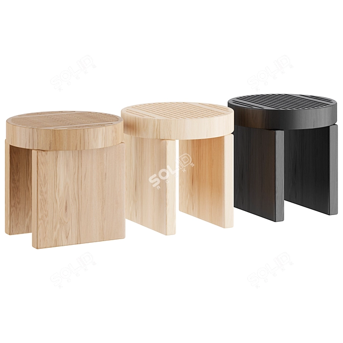 Title: Modern Rillos Side Table 3D model image 2