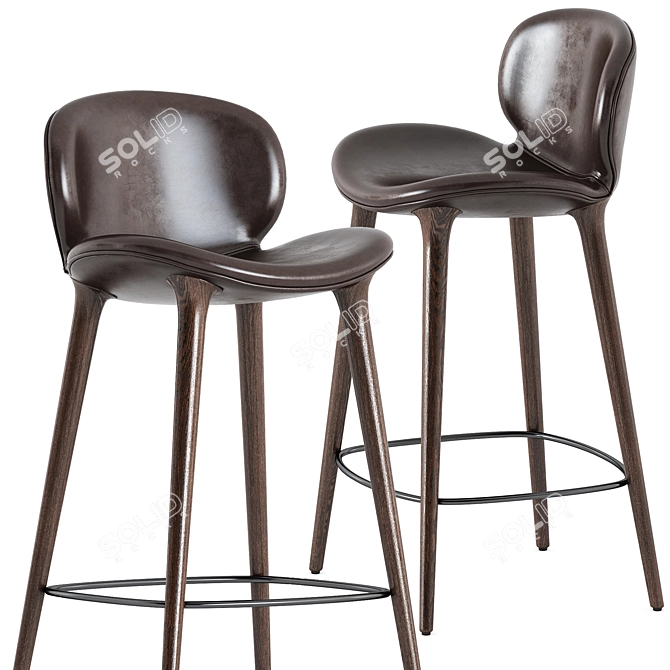 Vipp465 Lodge Counter Chair - Sleek Scandinavian Design 3D model image 1