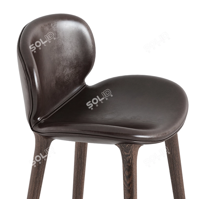 Vipp465 Lodge Counter Chair - Sleek Scandinavian Design 3D model image 4