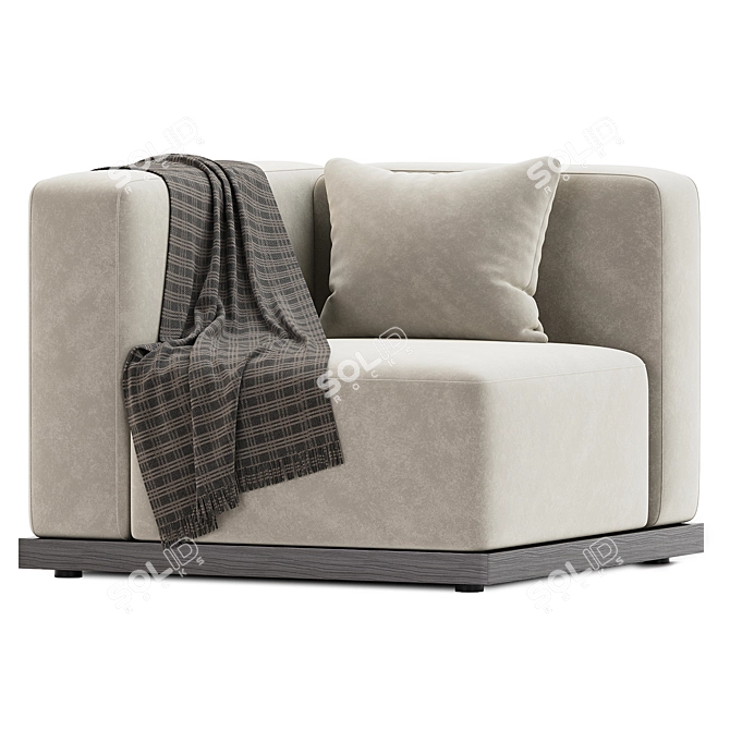 Sleek Modern Armchair Collection by Karimoku 3D model image 1