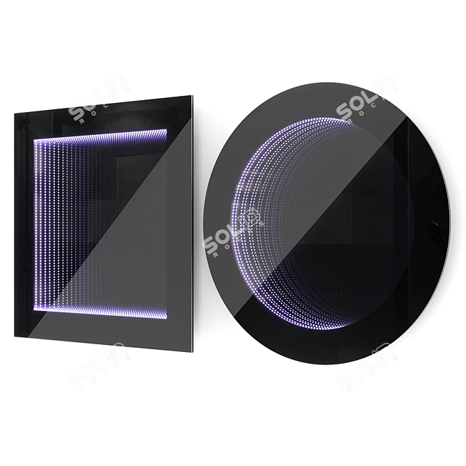 Title: Infinity Effect Mirror Set 3D model image 1