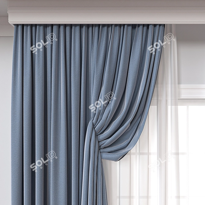 Rendered Curtain Design Models 3D model image 2