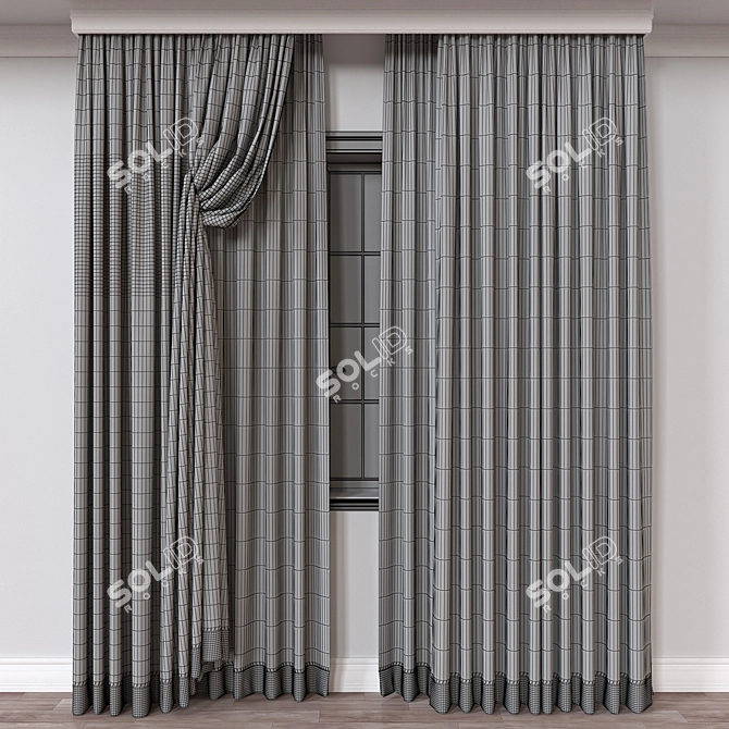 Rendered Curtain Design Models 3D model image 4