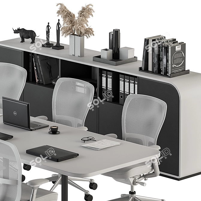 Office Meeting Table 374 3D model image 3