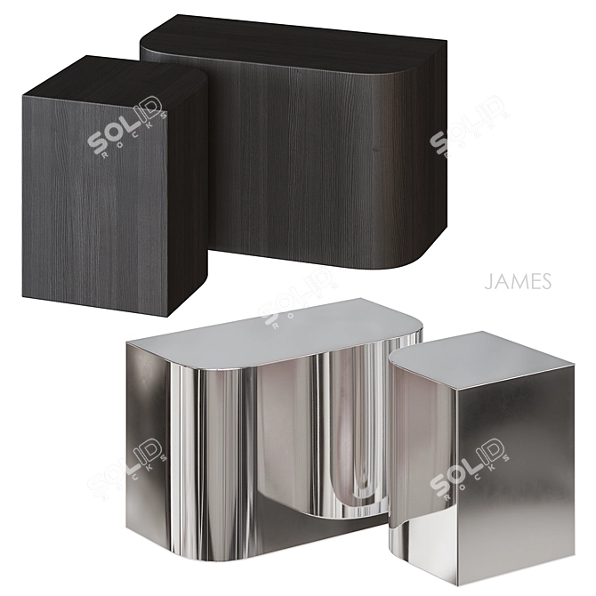 Modern Minotti JAMES Table 3D model image 1