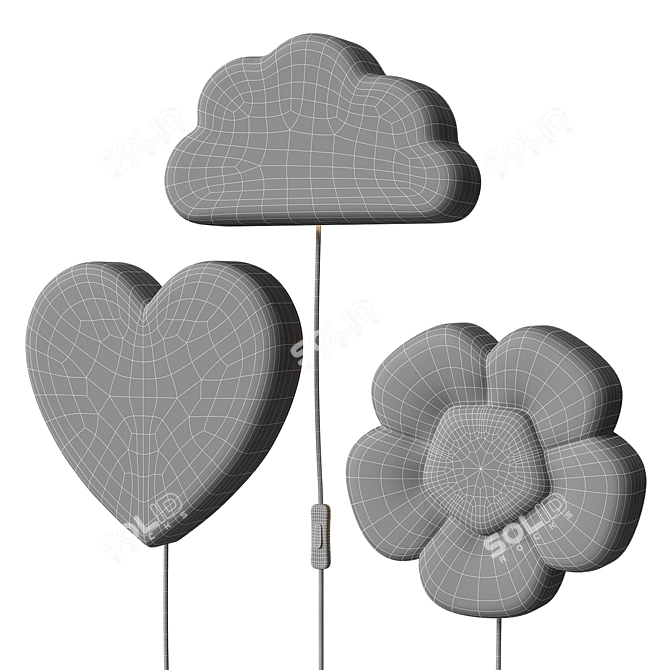 IKEA UPPLYST LED Wall Lamps 3D model image 2