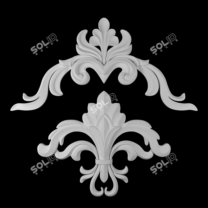 Elegant 3D Ornament Modeling Kit 3D model image 2