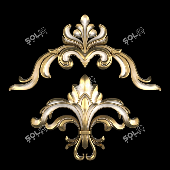 Elegant 3D Ornament Modeling Kit 3D model image 3