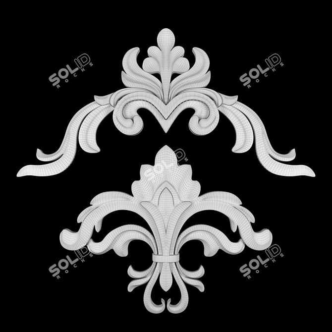 Elegant 3D Ornament Modeling Kit 3D model image 5