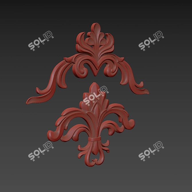 Elegant 3D Ornament Modeling Kit 3D model image 6