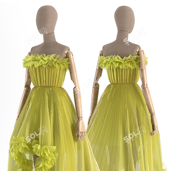 Title: Corona Fashion Mannequin 3D Model 3D model image 5