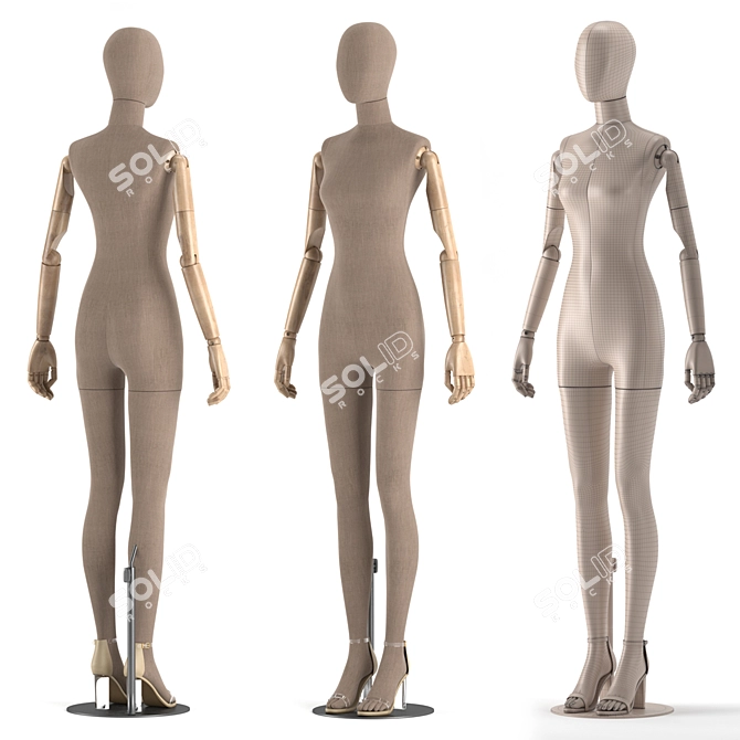 Title: Corona Fashion Mannequin 3D Model 3D model image 7