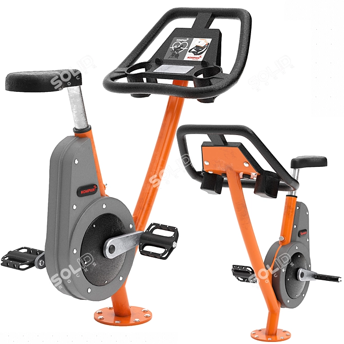 Outdoor Cardio Spin Bike 3D model image 1