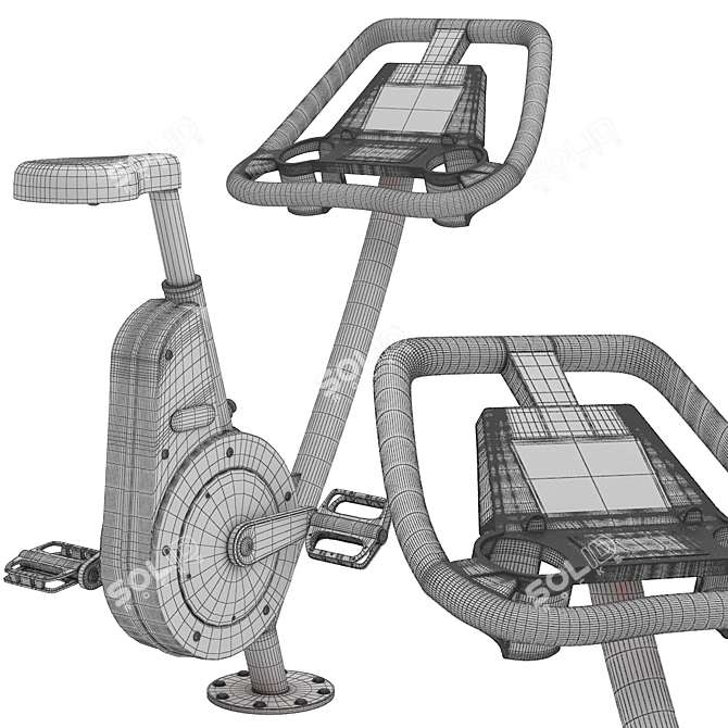 Outdoor Cardio Spin Bike 3D model image 6