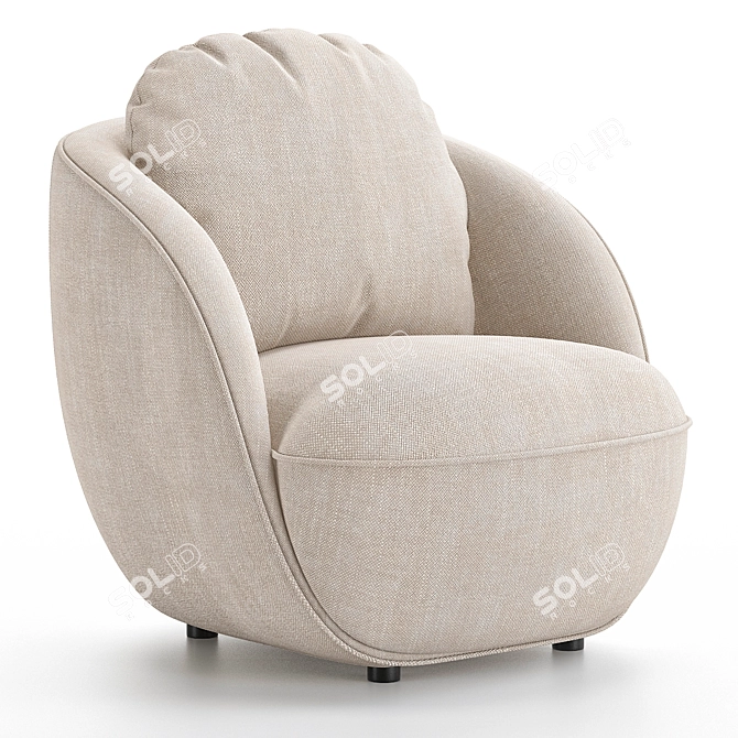 Alpine Chunky Yarn Ball Chair 3D model image 2