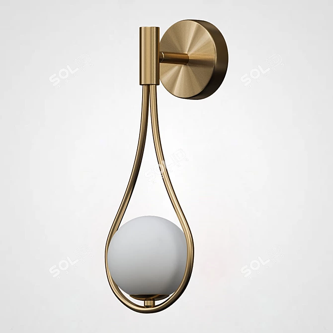 Bronze Hoop Drop Wall Sconce 3D model image 2