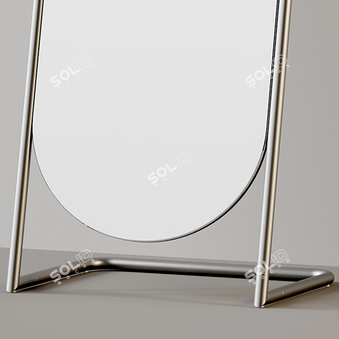 Retro-modern Oval Floor Mirror 3D model image 3